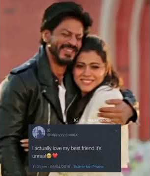 shah rukh khan & kajol (bestfriend) story wa
