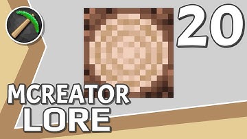 First Log And Leave Textures | MCreator Lore | Ep20