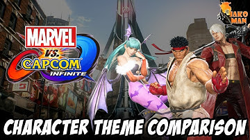 Marvel VS Capcom Infinite Character Theme Comparison (Timestamps & List of All Music)