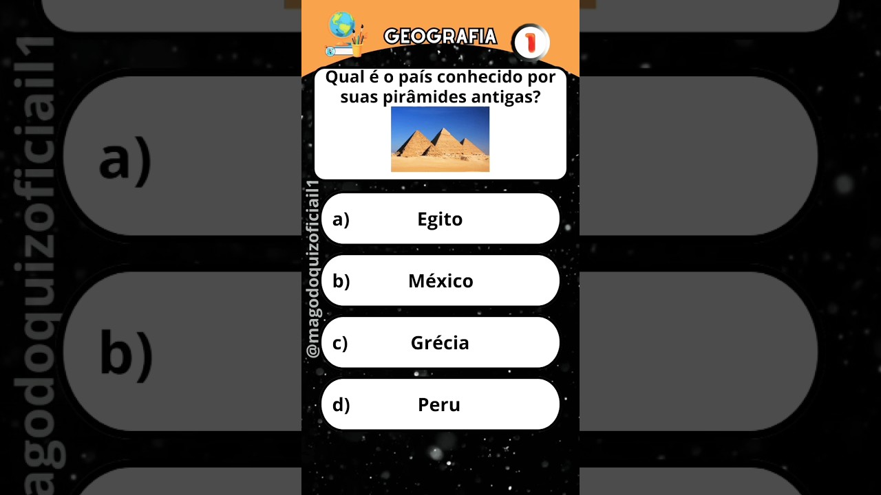 Quiz de geografia com perguntas e respostas #quiz #geografia #pergunta