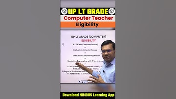 UP LT Grade 2025 Eligibility & Qualification | UP Computer Teacher 2025 Eligibility Criteria #short
