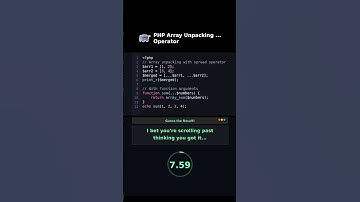 PHP Array Unpacking ... Operator #php74