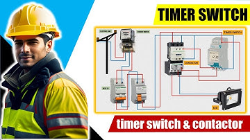 Street light attached to a contactor and digital timer switch | timer switch