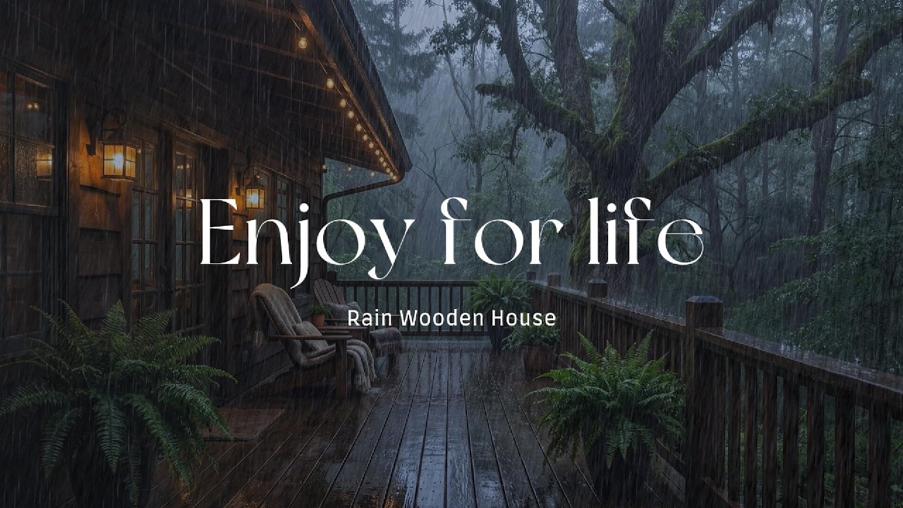 COZY RAIN on the Roof of WOODEN HOUSE | RAIN SOUND (NO ADS),Peaceful Rain to Unwind