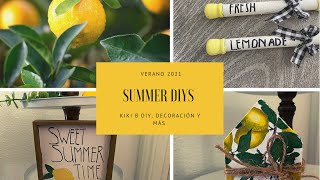 Summer DIYS 💛🌻🍋Diys ideales para decorar en verano ☀️🍋 parte 1
