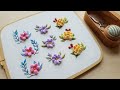 프랑스자수 l 꽃자수 무늬 Continuous pattern of flower embroidery