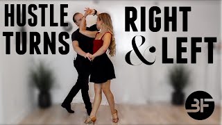 How to Hustle Dance for Beginners (2) | Right & Left Turns