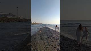 🫧Река впадает в Чёрное море пляж Ревьера Сочи 2023 !!!