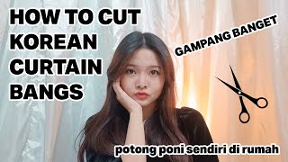 KOREAN CURTAIN BANGS TUTORIAL | CARA POTONG PONI ALA KOREA | Brad Mondo Curtain Bangs Tips