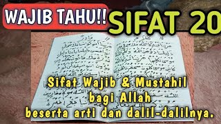 Sifat 20 wajib dan mustahil bagi Allah Beserta Dalilnya | Bahasa Sunda