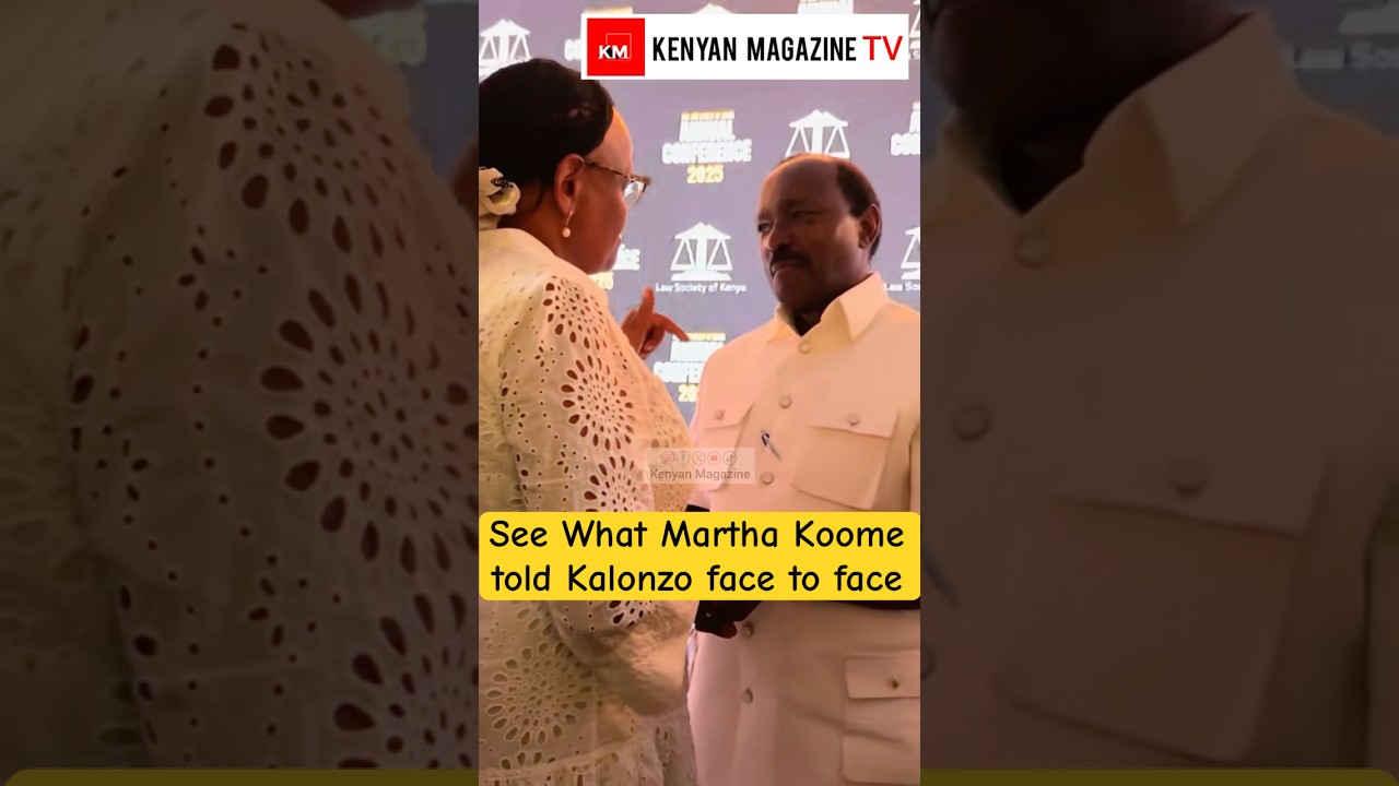 Kalonzo Musyoka and Chief Justice Martha Koome meet today during the LSK Annual Conference