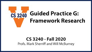 Guided Practice G: Framework Research