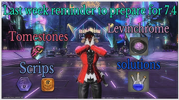 Last week reminder for patch 7.4 preparations