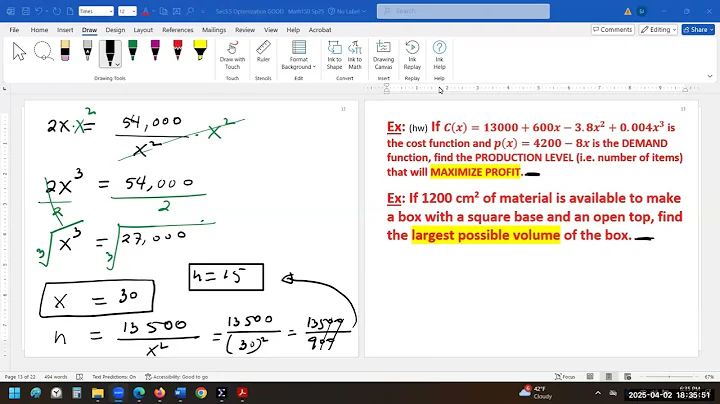 Lec18 Part2 Sec3.5 Calc1 M150 SP25 Optimization