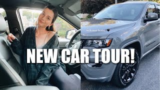 NEW CAR TOUR + what's in my car! | 2020 Jeep Grand Cherokee Altitude