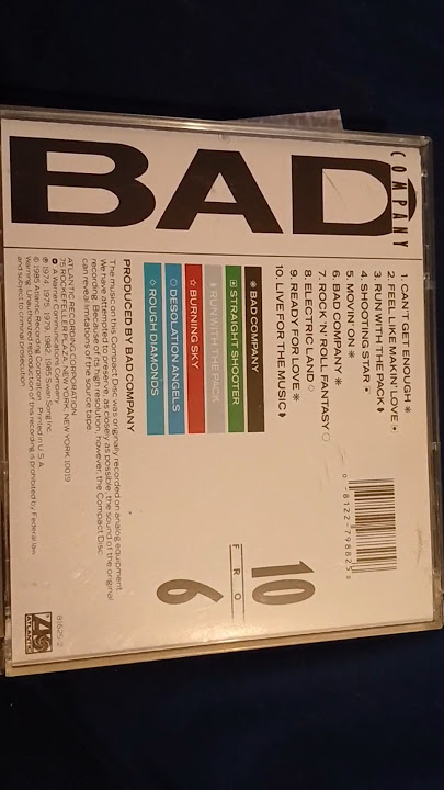 1985 Bad Company 10 From 6 CD #80s #music #rock