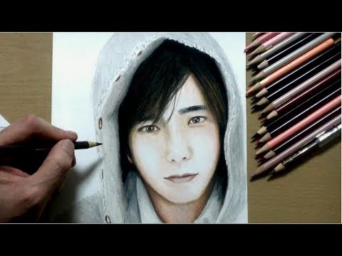 嵐 二宮和也を描いてみた 色鉛筆画 似顔絵 Youtube