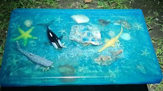 DIY. Resin #Diorama resin #art #epoxy #resin art #ocean #diorama