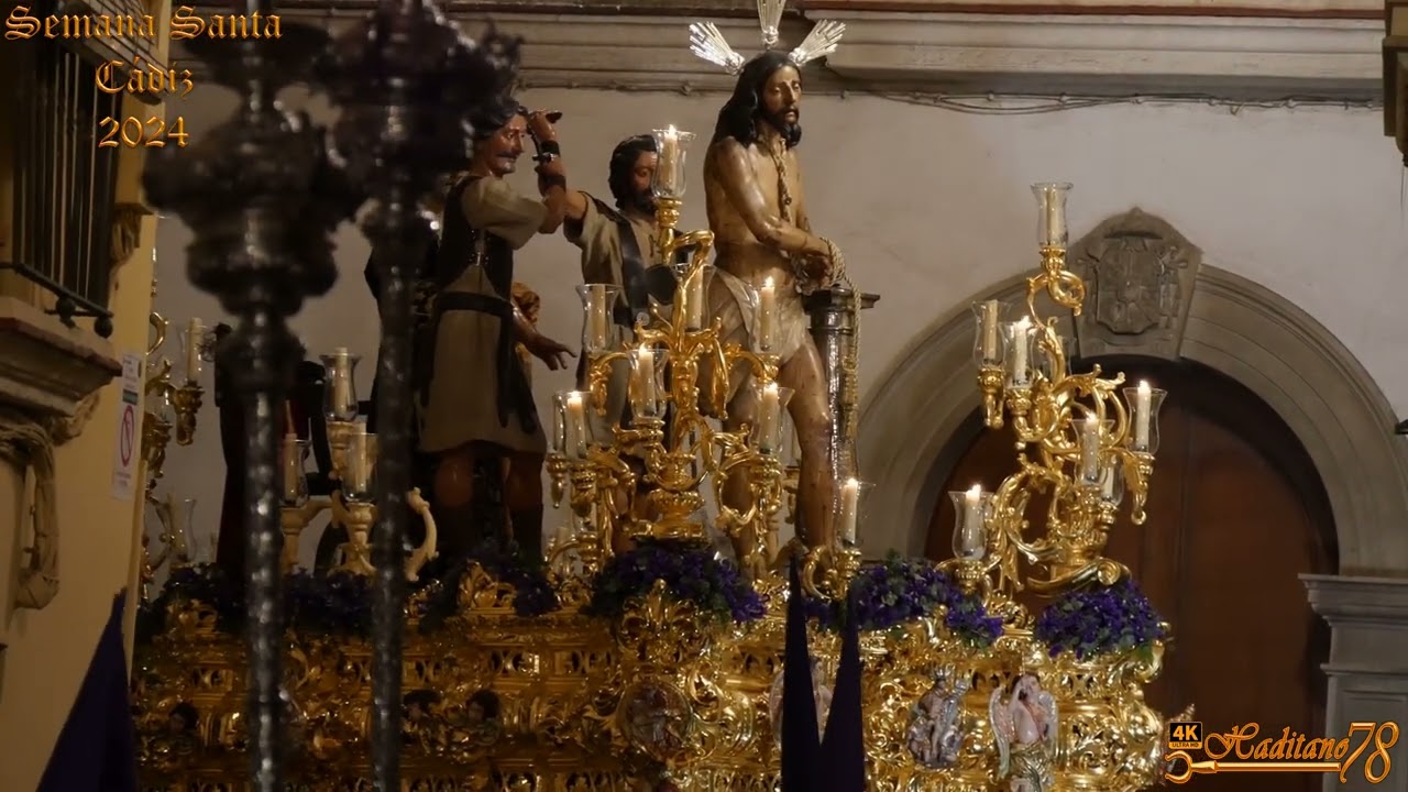 Semana Santa Cádiz 2024 Jesús atado a la Columna y Azotes por calle Santiago