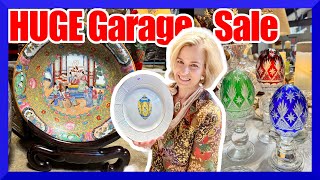 AWESOME FINDS at this charity garage sale! Vintage china, antique glass, Chinoiserie, + hidden gem!