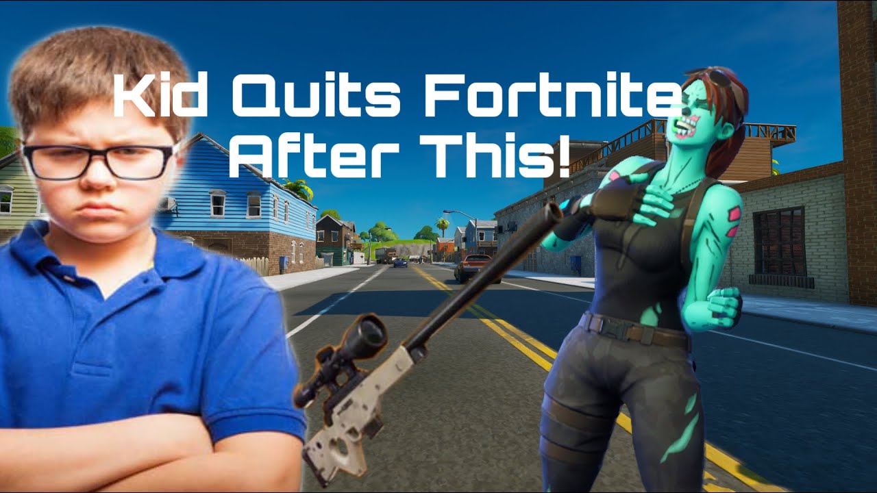 This Kid Quit Fortnite After This! (funny)