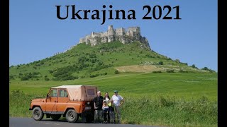 Slovensko a Ukrajina těsně před válkou léto 2021 vozidlem offroad UAZ 469 - v době covid 19 omezení.