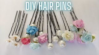 STYLISH HAIR PINS | DIY HAIR ACCESSORIES AT HOME | MAKE HAIR PINS AT HOME