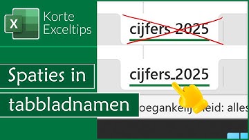 Zet geen spaties in tabbladnamen!