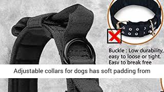 Tactical Dog Collar   KCUCOP Military Dog Collar with Mama Says I m Special Patch Thick with Handle Profile