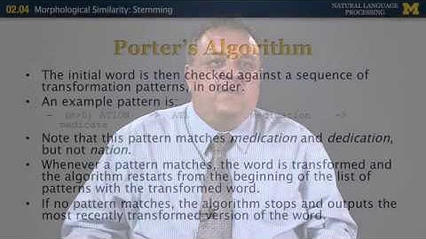 Lecture 11 — Morphological Similarity (Stemming) - Natural Language Processing