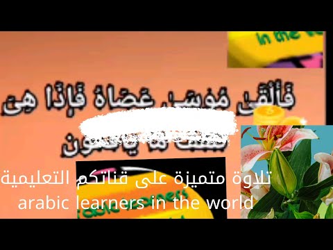 فألقى موسى عصاه ڤإذا هي تلقف ما يأفكون