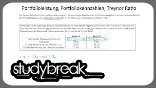Portfolioleistung, Portfoliokennzahlen, Treynor Ratio | Asset Management