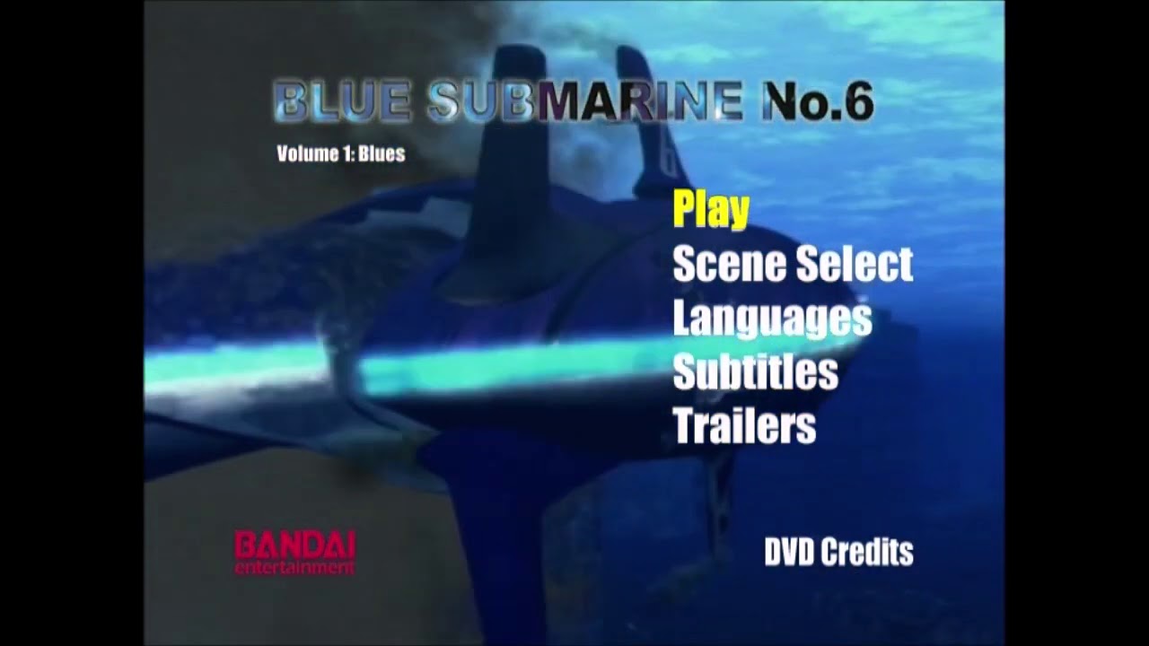 Blue Submarine No.6 Volume 1 Blues DVD main menu screen