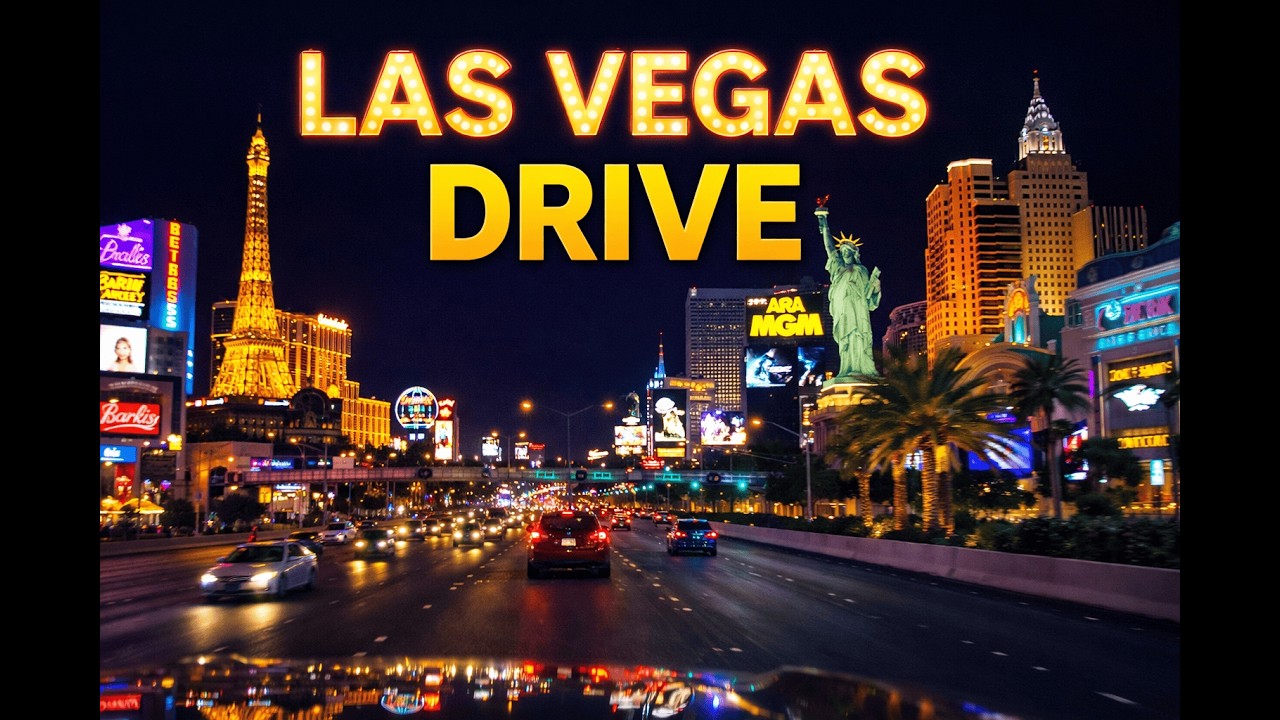 Las Vegas Night Drive 🌃 Cruising the Neon Strip After Dark
