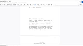 Screenwriting in Google Docs Basic Walk-through
