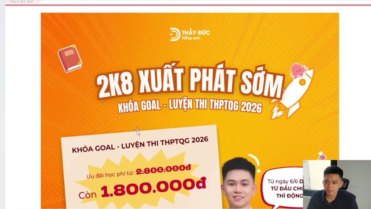 [LIVE 2K7/2K8] CHỮA ĐỀ LIVE TN THPT TIẾNG ANH SỐ 8: SỞ TÂY NINH