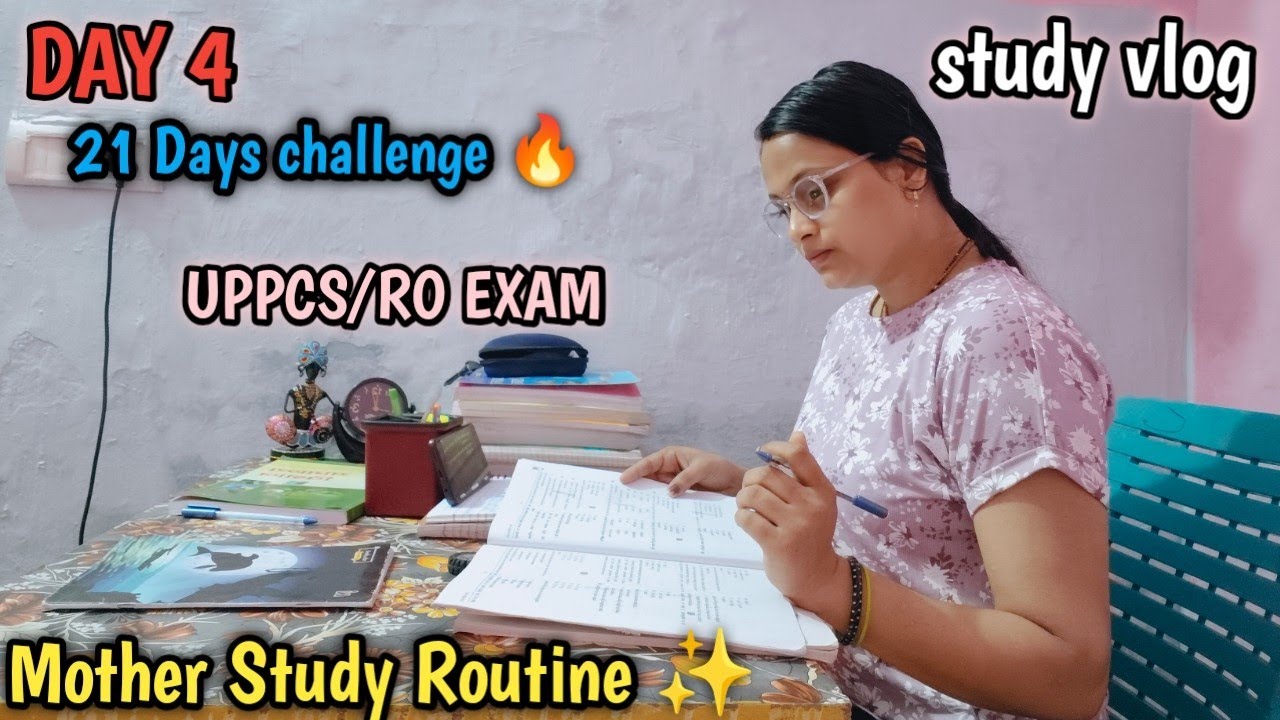 Day 4 | Mother Study Routine ✨| UPPCS/RO EXAM Preparation | whole day struggle for Study 📚 with baby