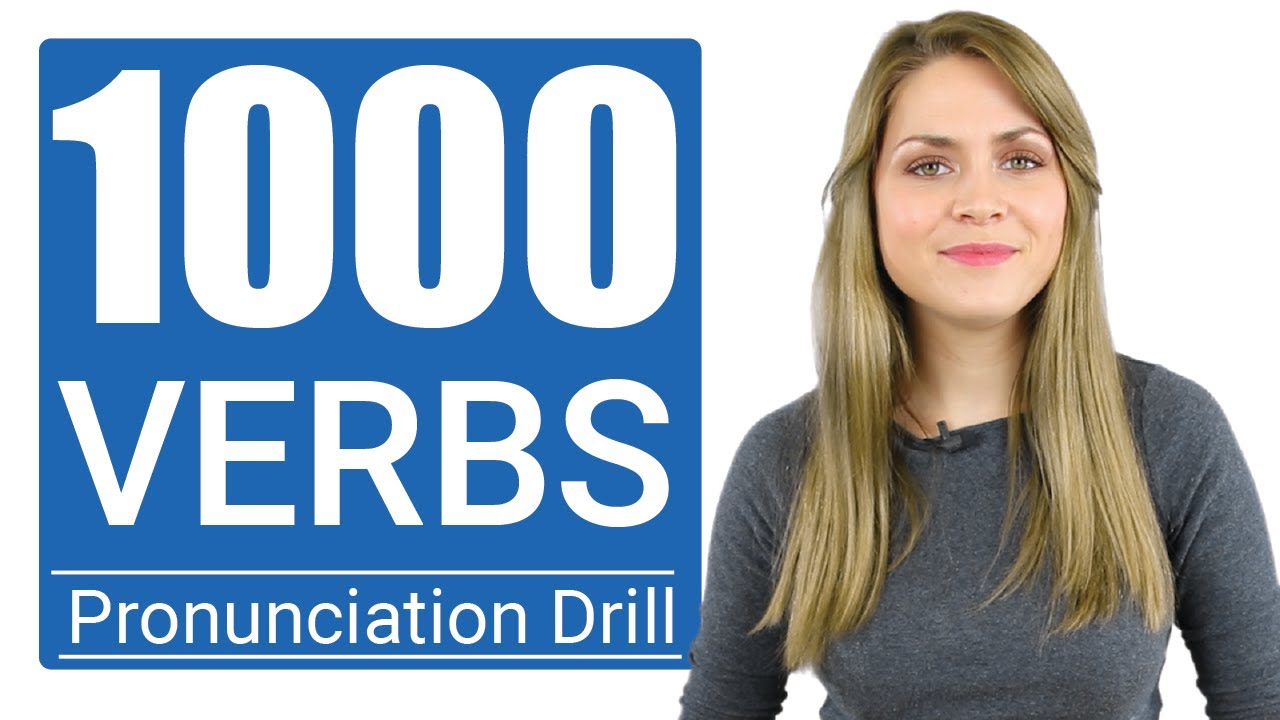 1000 Most Common English VERBS  Practice British Pronunciation Vocabulary Drill