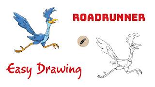 Draw a Roadrunner Easy Bird Drawing Tutorial for Kids &amp; Beginners #lidoartworks