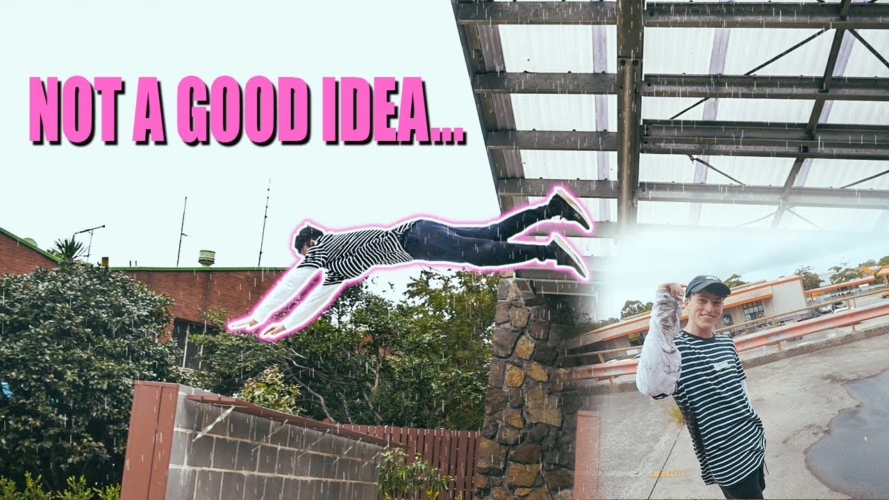 CRAZY FREERUNNING FAILS IN THE RAIN! - YouTube