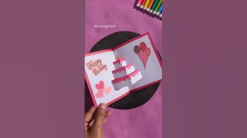 Diy pop-up birthday card idea #papercrafts