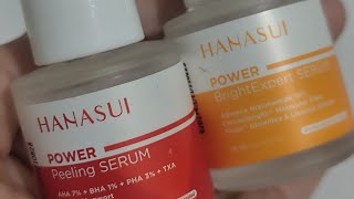 RED SERUM vs. ORANGE SERUM! HanaSui Power Peeling or Bright Expert? Don't Make the Wrong Choice!