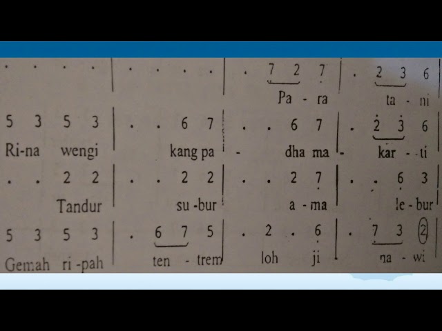 Ladrang Jurang Jugrug, Laras Pelog Pathet Nem // Versi Lirik + Notasi class=