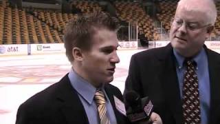 Interviews With T.J. Syner and Michael Marcou At Hockey East Media Day