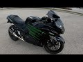 Kawasaki ZZR1400 (ZX14R) 2017 with dual shortened Yoshimura R77 Carbon slipons. GoPro Hero 7.