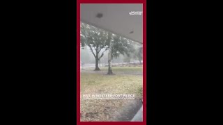 Hail in western Fort Pierce as severe storms move across South Florida