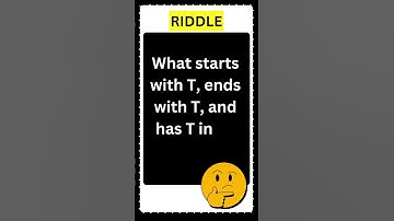 What starts with T, ends with T, and has T in it? #shorts #daily #riddles #riddle