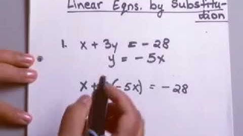 8.2.1 Systems of Linear Equations: Solve by Substitution