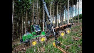 🌲4K| John Deere 1210G • ForwarderAction • CabView • Loggingmachine • Forestwork • LoggingVideo🌲