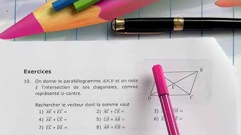 Calcul vectoriel : somme de deux vecteurs (ex 10)